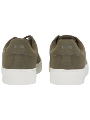 Sneaker basse en cuir sneaker avec lettrage de la marque