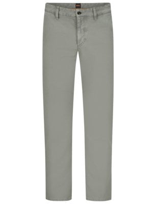 Chinos with fine texture in stretch cotton, Tapered Slim Fit