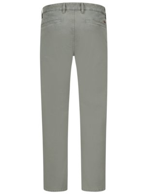 Chinos with fine texture in stretch cotton, Tapered Slim Fit