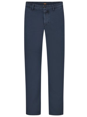 Chinos with fine texture in stretch cotton, Tapered Slim Fit