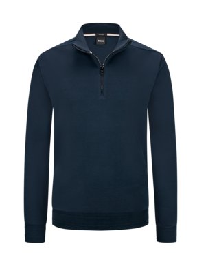 Light sweatshirt with troyer collar