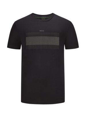 Stretch T-shirt with rubberised print