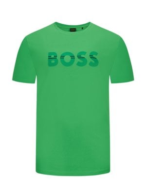 T-shirt met rubberen logo-applicatie