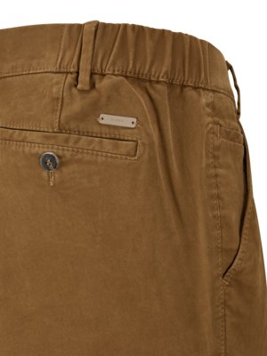 Bestformer chino met stretch en elastische tailleband, regular fit