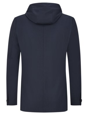 Jersey jacket with detachable yoke, modern fit