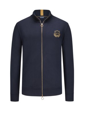 Veste sweat douce avec logo brodé