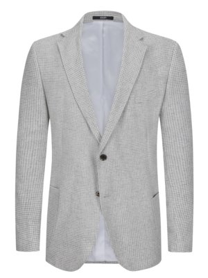 Blazer with subtle checked pattern and vest insert  