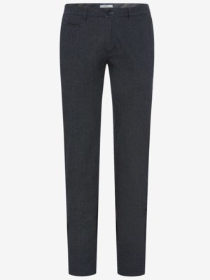 Chinos Fabio in a wool look with fine pattern, Modern Fit