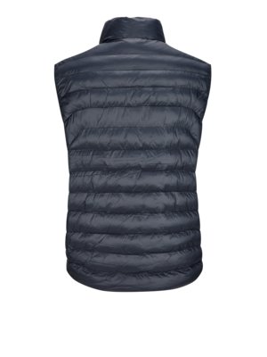 Waterafstotende gewatteerde bodywarmer met logopatch