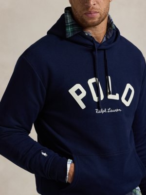 Hoodie mit aufgenähtem Polo-Schriftzug