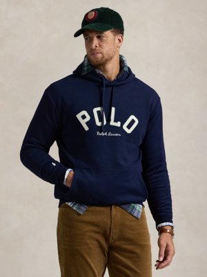 Hoodie mit aufgenähtem Polo-Schriftzug