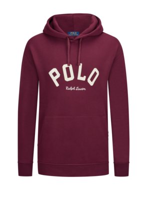 Hoodie met opgenaaid merklogo