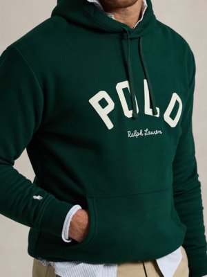 Hoodie mit aufgenähtem Polo-Schriftzug