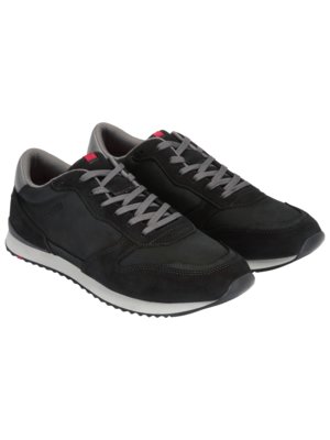 Runner Sneaker aus Leder mit Veloursleder-Details