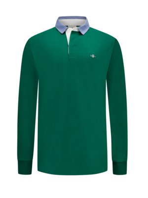 Lightweight sweatshirt with polo collar