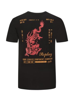 Heavy T-Shirt mit beidseitigem Drachen-Motiv