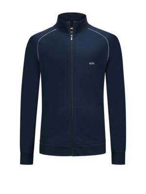 Veste sweat d'intérieur légère avec logo brodé