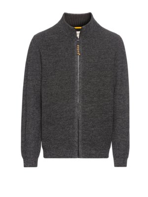 Cardigan in a cotton blend with logo patch