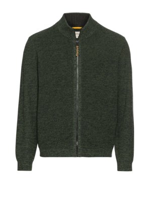 Cardigan in a cotton blend with logo patch