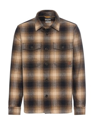 Overshirt in flanel-kwaliteit met check-patroon, relaxed fit