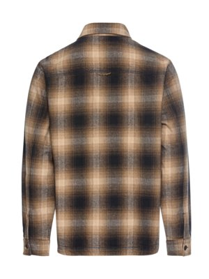 Overshirt in flanel-kwaliteit met check-patroon, relaxed fit