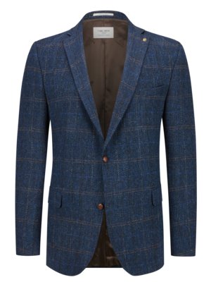 Veste blazer doublée en Harris Tweed à carreaux superposés