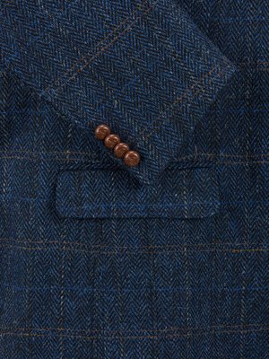 Veste blazer doublée en Harris Tweed à carreaux superposés