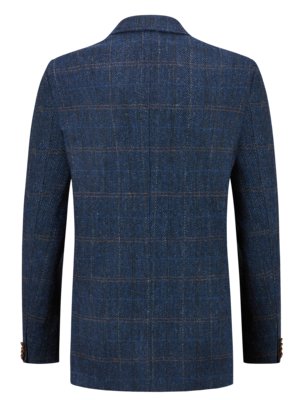 Gevoerd colbert van Harris Tweed met overcheck-motief