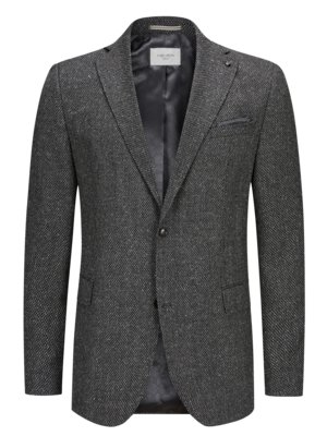 Veste blazer en laine mélangée, intégralement doublée