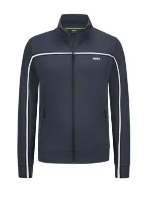 Veste sweat avec détails à rayures