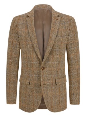 Veste blazer doublée en Harris Tweed avec coudières