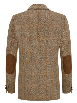 Gevoerd colbert van Harris Tweed met elleboog-patches