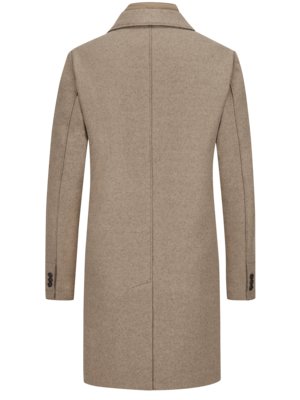 Wool coat with removable yoke