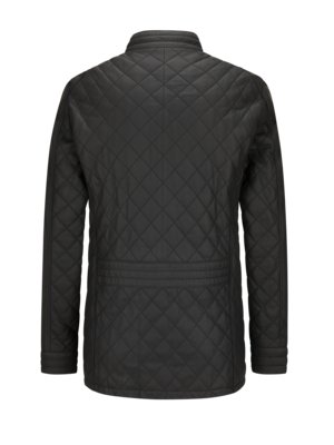 Veste en cuir d'agneau doublé avec motif à losanges