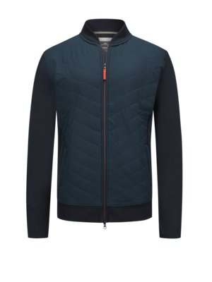 Sweatblouson met gewatteerde voorkant