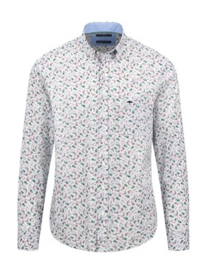 Cotton shirt with all-over floral print