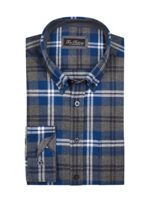 Chemise en flanelle à carreaux avec poche poitrine