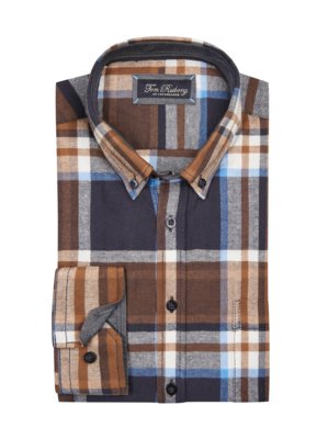 Chemise en flanelle à carreaux avec poche poitrine