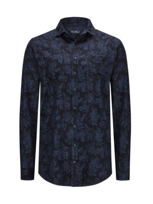 Chemise en jean légère avec imprimé all-over floral