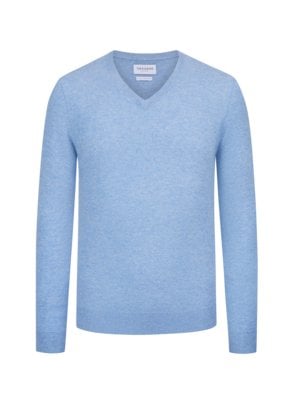 Cashmere sweater with V-neck