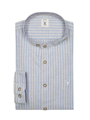 Traditional shirt with Herringbone texture and stripes