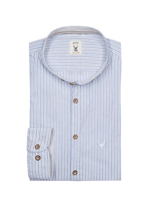 Traditional shirt with fine pattern and decorative collar lining