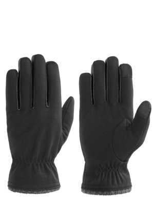 Gants avec détails en cuir et doublure chaude