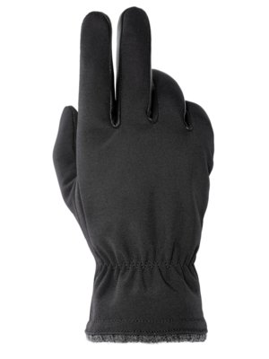 Gants avec détails en cuir et doublure chaude