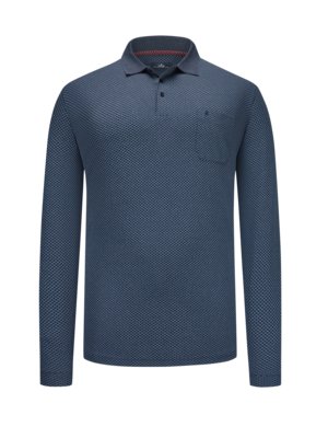 Polo manches longues à motif en qualité Softknit