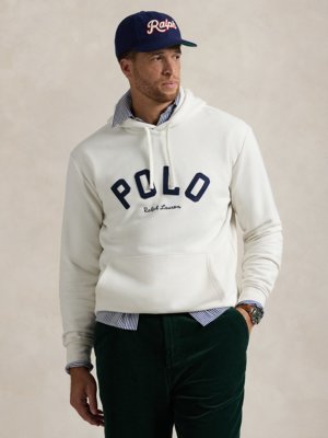 Hoodie mit aufgenähtem Polo-Schriftzug