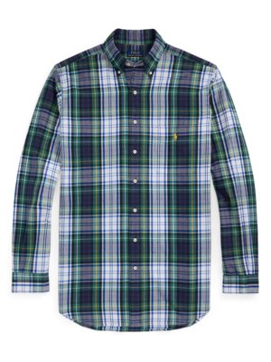 Chemise en flanelle légère avec motif à carreaux et poches poitrine