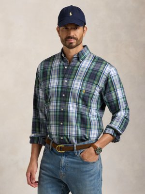 Chemise en flanelle légère avec motif à carreaux et poches poitrine