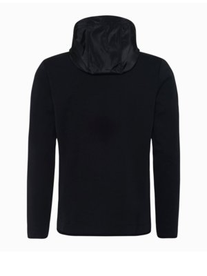 Veste sweat à capuche avec poche poitrine en qualité nylon 