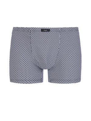 Boxer court en coton et stretch avec motif géométrique